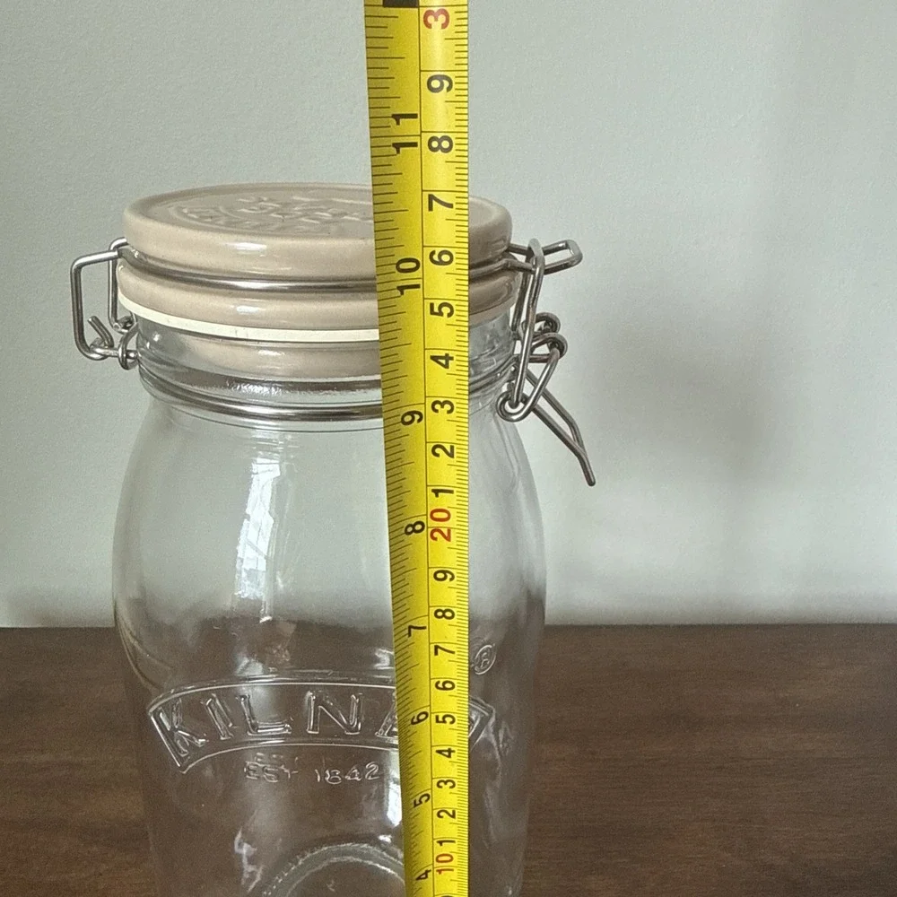 KILNER DOG TREAT SWING ROUND CLIP TOP GLASS JAR 3L WIRE SWING BAIL 11